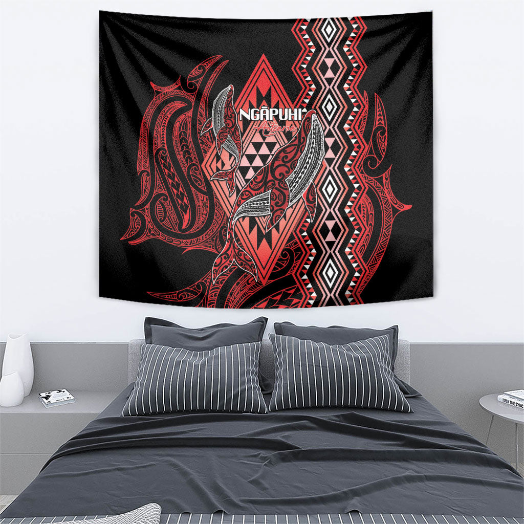 Aotearoa Iwi Ngapuhi Tapestry NZ Maori Humpback Whale Taniko Motifs LT14 - Polynesian Pride