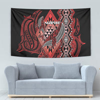 Aotearoa Iwi Ngapuhi Tapestry NZ Maori Humpback Whale Taniko Motifs LT14 - Polynesian Pride
