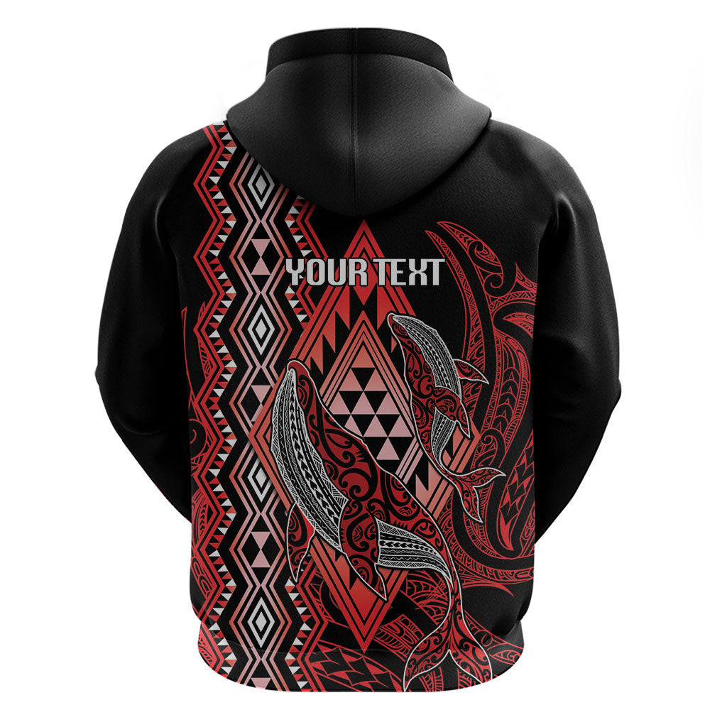 Aotearoa Iwi Ngapuhi Personalised Zip Hoodie NZ Maori Humpback Whale Taniko Motifs LT14 - Polynesian Pride