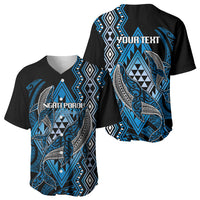Aotearoa Iwi Ngati Porou Personalised Baseball Jersey NZ Maori Humpback Whale Taniko Motifs LT14 - Polynesian Pride