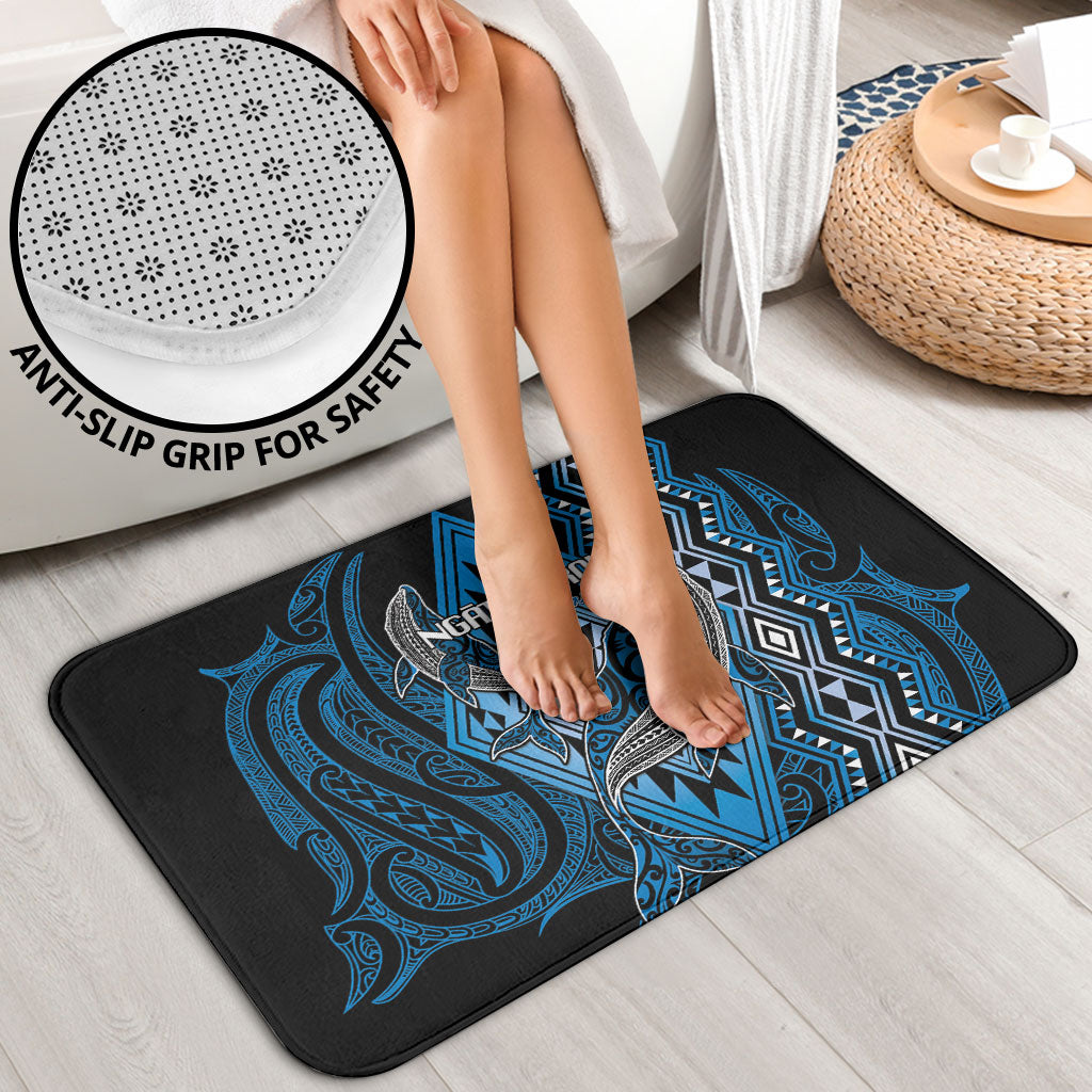Aotearoa Iwi Ngati Porou Bathroom Set NZ Maori Humpback Whale Taniko Motifs LT14 - Polynesian Pride