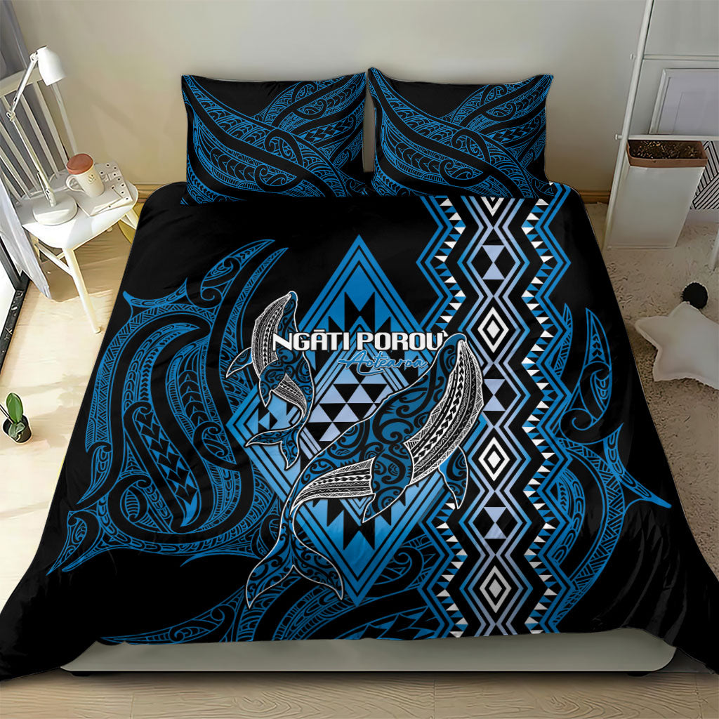 Aotearoa Iwi Ngati Porou Bedding Set NZ Maori Humpback Whale Taniko Motifs LT14 - Polynesian Pride