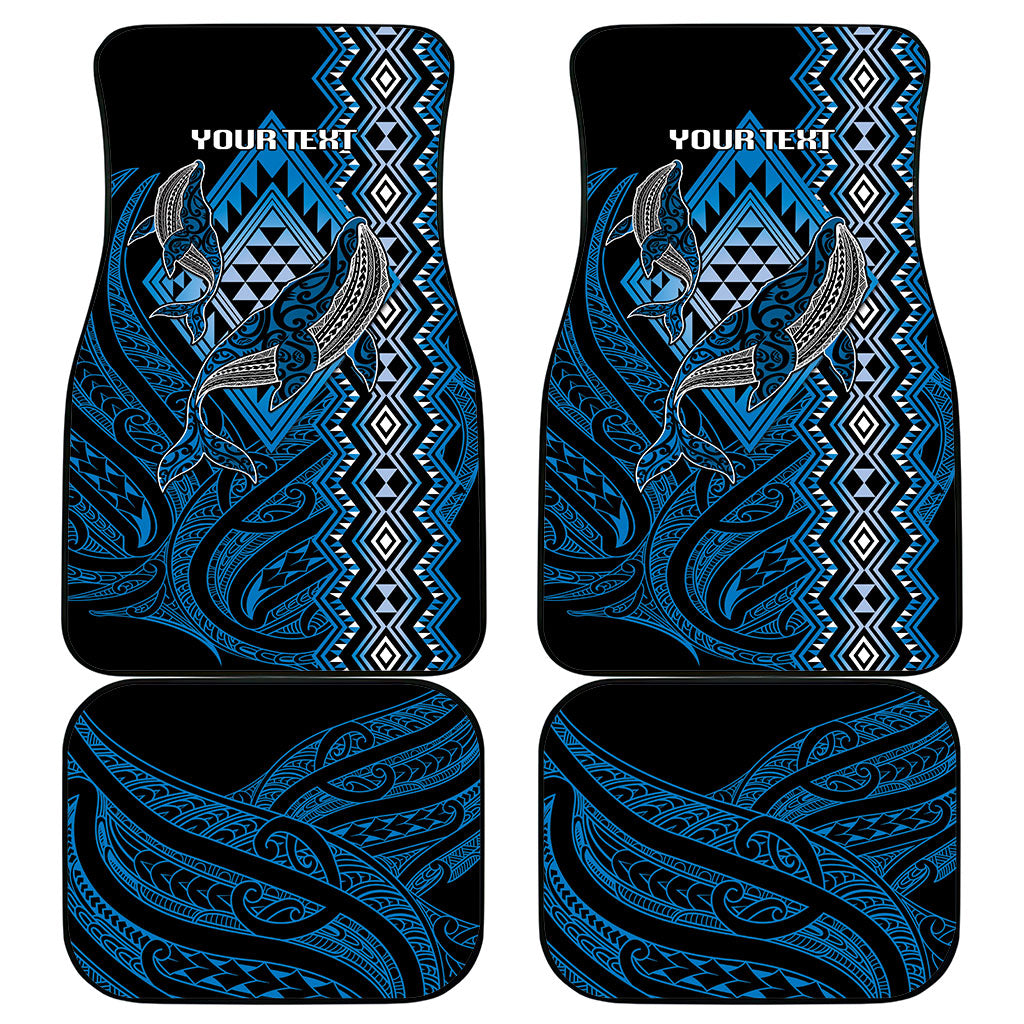 Aotearoa Iwi Ngati Porou Personalised Car Mats NZ Maori Humpback Whale Taniko Motifs LT14 - Polynesian Pride