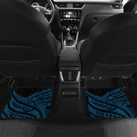 Aotearoa Iwi Ngati Porou Personalised Car Mats NZ Maori Humpback Whale Taniko Motifs LT14 Set 2pcs - Back Blue - Polynesian Pride