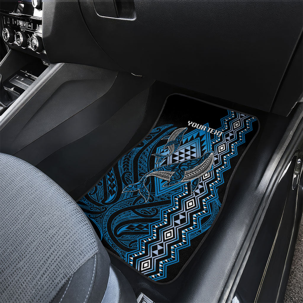 Aotearoa Iwi Ngati Porou Personalised Car Mats NZ Maori Humpback Whale Taniko Motifs LT14 - Polynesian Pride