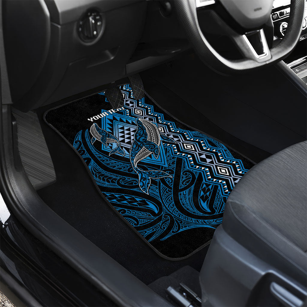Aotearoa Iwi Ngati Porou Personalised Car Mats NZ Maori Humpback Whale Taniko Motifs LT14 - Polynesian Pride