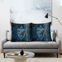 Aotearoa Iwi Ngati Porou Pillow Cover NZ Maori Humpback Whale Taniko Motifs LT14 - Polynesian Pride