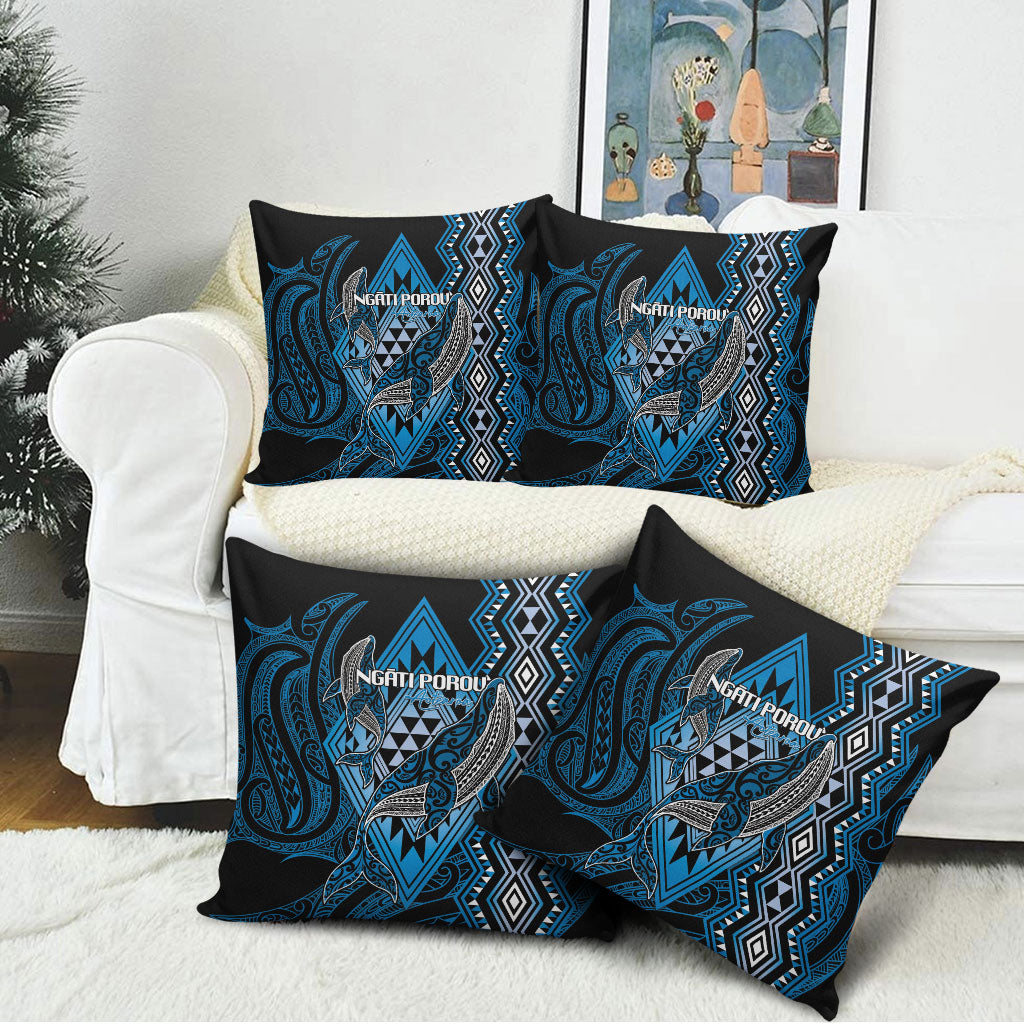 Aotearoa Iwi Ngati Porou Pillow Cover NZ Maori Humpback Whale Taniko Motifs LT14 - Polynesian Pride