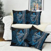 Aotearoa Iwi Ngati Porou Pillow Cover NZ Maori Humpback Whale Taniko Motifs LT14 - Polynesian Pride