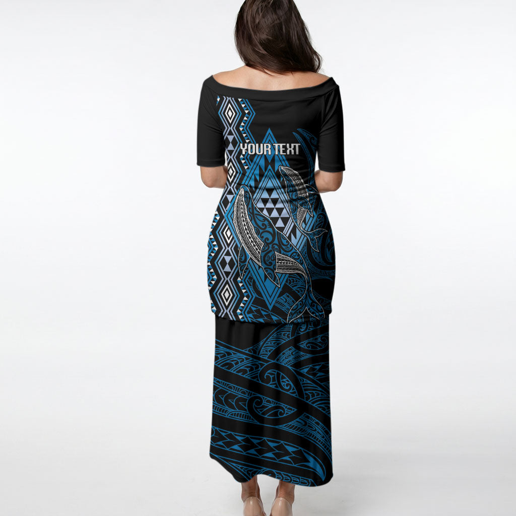 Aotearoa Iwi Ngati Porou Personalised Puletasi NZ Maori Humpback Whale Taniko Motifs LT14 - Polynesian Pride