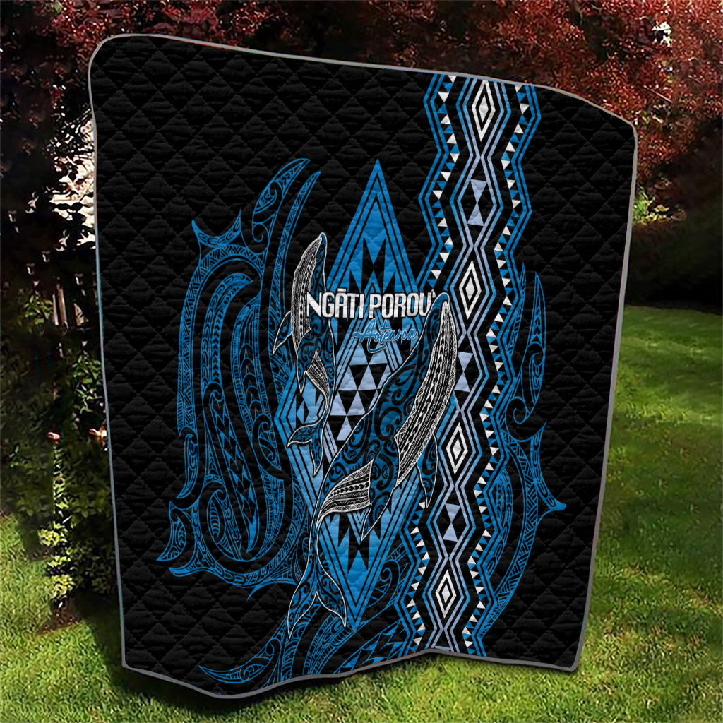 Aotearoa Iwi Ngati Porou Quilt NZ Maori Humpback Whale Taniko Motifs LT14 - Polynesian Pride