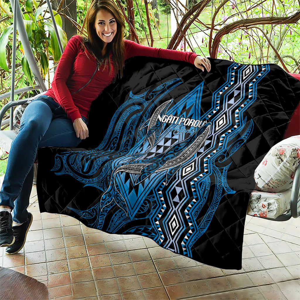Aotearoa Iwi Ngati Porou Quilt NZ Maori Humpback Whale Taniko Motifs LT14 - Polynesian Pride