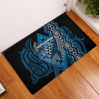 Aotearoa Iwi Ngati Porou Rubber Doormat NZ Maori Humpback Whale Taniko Motifs LT14 - Polynesian Pride