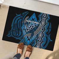 Aotearoa Iwi Ngati Porou Rubber Doormat NZ Maori Humpback Whale Taniko Motifs LT14 - Polynesian Pride