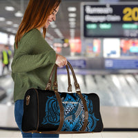 Aotearoa Iwi Ngati Porou Travel Bag NZ Maori Humpback Whale Taniko Motifs LT14 - Polynesian Pride
