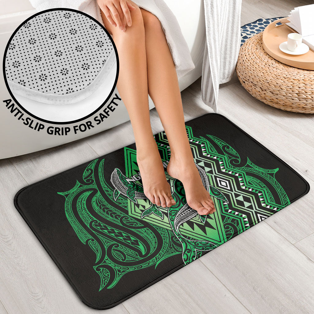 Aotearoa Iwi Ngai Tahu Bathroom Set NZ Maori Humpback Whale Taniko Motifs LT14 - Polynesian Pride