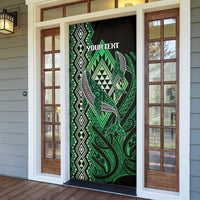 Aotearoa Iwi Ngai Tahu Personalised Door Cover NZ Maori Humpback Whale Taniko Motifs LT14 - Polynesian Pride