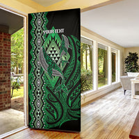 Aotearoa Iwi Ngai Tahu Personalised Door Cover NZ Maori Humpback Whale Taniko Motifs LT14 - Polynesian Pride