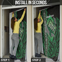 Aotearoa Iwi Ngai Tahu Personalised Door Cover NZ Maori Humpback Whale Taniko Motifs LT14 - Polynesian Pride