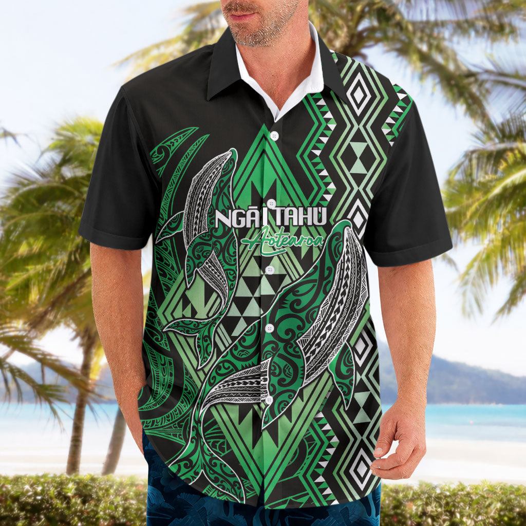 Aotearoa Iwi Ngai Tahu Personalised Hawaiian Shirt NZ Maori Humpback Whale Taniko Motifs LT14 - Polynesian Pride