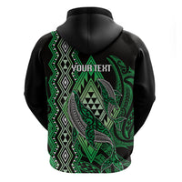 Aotearoa Iwi Ngai Tahu Personalised Hoodie NZ Maori Humpback Whale Taniko Motifs LT14 - Polynesian Pride