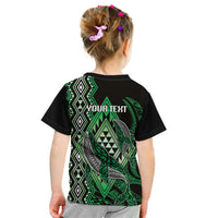 Aotearoa Iwi Ngai Tahu Personalised Kid T Shirt NZ Maori Humpback Whale Taniko Motifs LT14 - Polynesian Pride