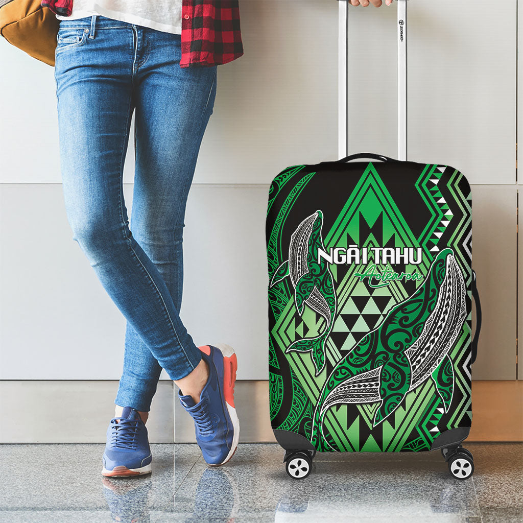 Aotearoa Iwi Ngai Tahu Luggage Cover NZ Maori Humpback Whale Taniko Motifs LT14 - Polynesian Pride