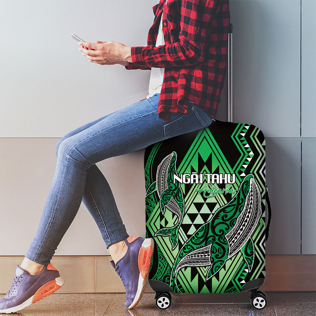 Aotearoa Iwi Ngai Tahu Luggage Cover NZ Maori Humpback Whale Taniko Motifs LT14 - Polynesian Pride