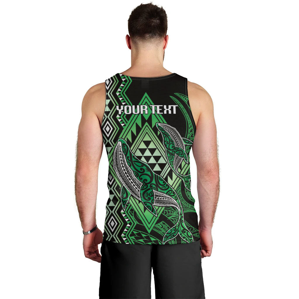 Aotearoa Iwi Ngai Tahu Personalised Men Tank Top NZ Maori Humpback Whale Taniko Motifs LT14 - Polynesian Pride