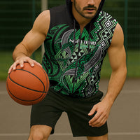 Aotearoa Iwi Ngai Tahu Personalised Sleeveless Zip Hoodie NZ Maori Humpback Whale Taniko Motifs LT14 - Polynesian Pride