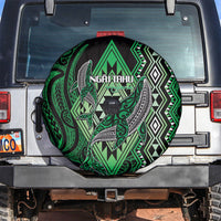 Aotearoa Iwi Ngai Tahu Spare Tire Cover NZ Maori Humpback Whale Taniko Motifs LT14 Green - Polynesian Pride