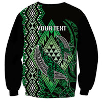 Aotearoa Iwi Ngai Tahu Personalised Sweatshirt NZ Maori Humpback Whale Taniko Motifs LT14 - Polynesian Pride