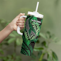Aotearoa Iwi Ngai Tahu Personalised Tumbler With Handle NZ Maori Humpback Whale Taniko Motifs LT14 - Polynesian Pride