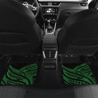 Aotearoa Iwi Ngati Pikiao Personalised Car Mats NZ Maori Humpback Whale Taniko Motifs LT14 Set 2pcs - Back Green - Polynesian Pride