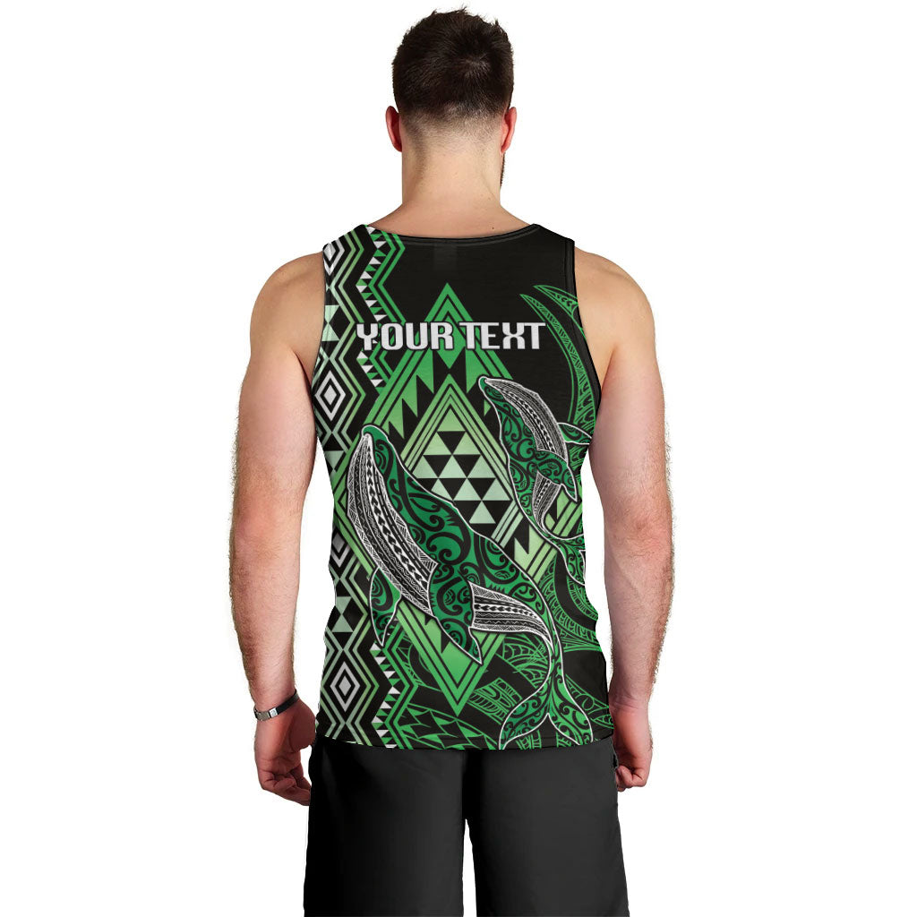 Aotearoa Iwi Ngati Pikiao Personalised Men Tank Top NZ Maori Humpback Whale Taniko Motifs LT14 - Polynesian Pride