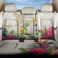 New Zealand Cacatua Galerita Back Car Seat Cover Aotearoa Cockatoo Tropical Flowers LT14 One Size Beige - Polynesian Pride