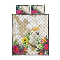 New Zealand Cacatua Galerita Quilt Bed Set Aotearoa Cockatoo Tropical Flowers LT14 - Polynesian Pride