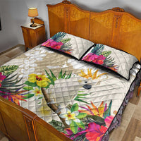 New Zealand Cacatua Galerita Quilt Bed Set Aotearoa Cockatoo Tropical Flowers LT14 - Polynesian Pride