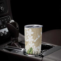 New Zealand Cacatua Galerita Tumbler Cup Aotearoa Cockatoo Tropical Flowers LT14 - Polynesian Pride