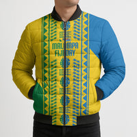Malampa Fiji Day Bomber Puffer Jacket 10 October Together We Grow Tapa Motifs