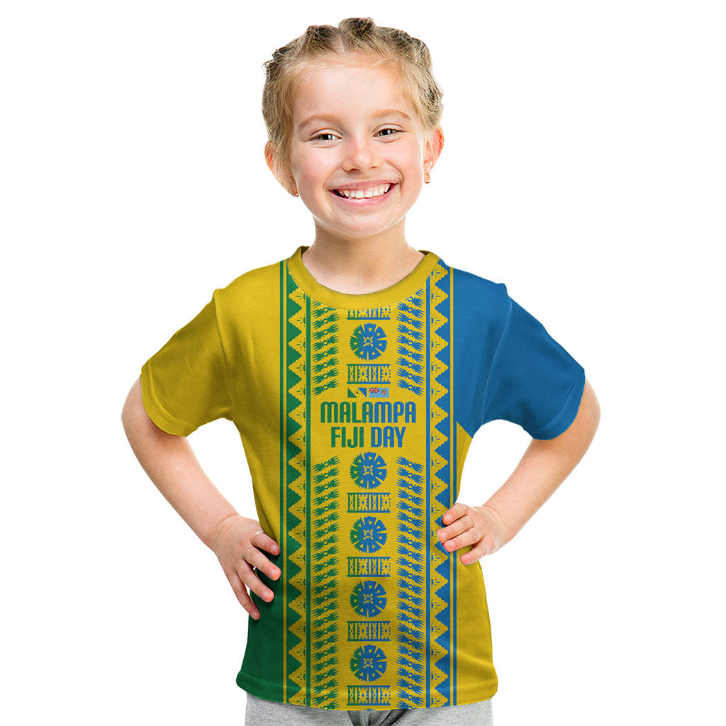 Malampa Fiji Day Kid T Shirt 10 October Together We Grow Tapa Motifs