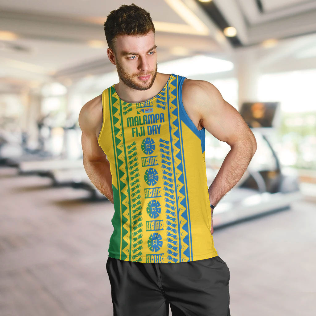 Malampa Fiji Day Men Tank Top 10 October Together We Grow Tapa Motifs