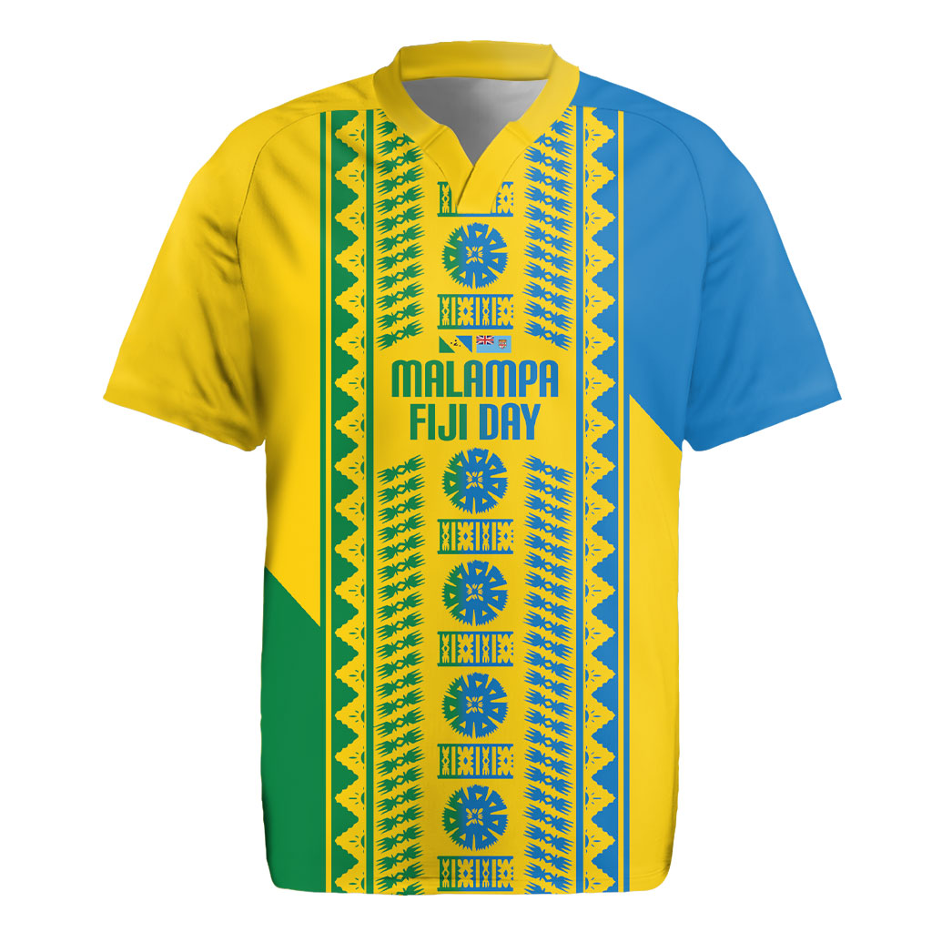 Malampa Fiji Day Rugby Jersey 10 October Together We Grow Tapa Motifs