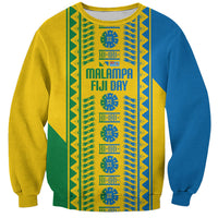 Malampa Fiji Day Sweatshirt 10 October Together We Grow Tapa Motifs
