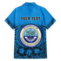 Personalised Yap Constitution Day Family Matching Long Sleeve Bodycon Dress and Hawaiian Shirt FSM Seal Happy 24 December LT14 - Polynesian Pride