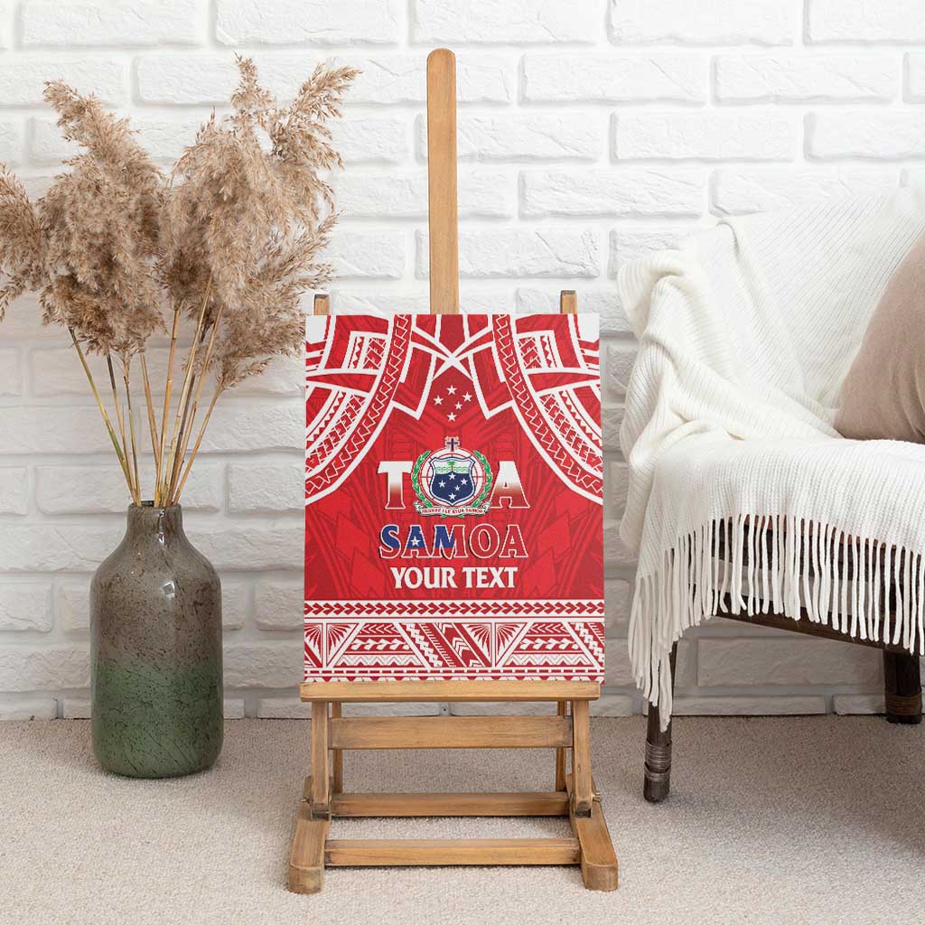 Samoa Rugby Custom Canvas Wall Art Toa Samoa Pacific Sporty Red - Polynesian Pride