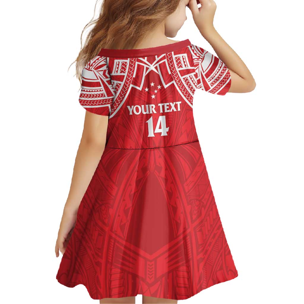Samoa Rugby Custom Family Matching Off Shoulder Maxi Dress and Hawaiian Shirt Toa Samoa Pacific Sporty Red LT14 - Polynesian Pride