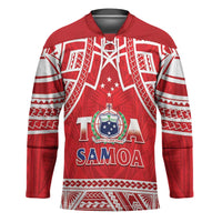 Samoa Rugby Custom Hockey Jersey Toa Samoa Pacific Sporty Red - Polynesian Pride