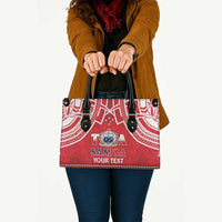 Samoa Rugby Custom Leather Bag Toa Samoa Pacific Sporty Red - Polynesian Pride