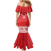 Samoa Rugby Custom Mermaid Dress Toa Samoa Pacific Sporty Red LT14 - Polynesian Pride